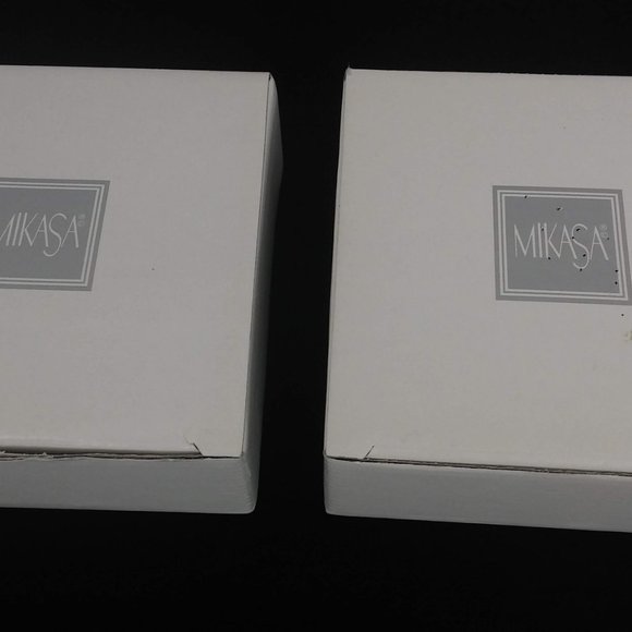 NEW Mikasa Crystal Tea Light Candle Holders Zinnia - Picture 3 of 5